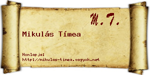 Mikulás Tímea névjegykártya